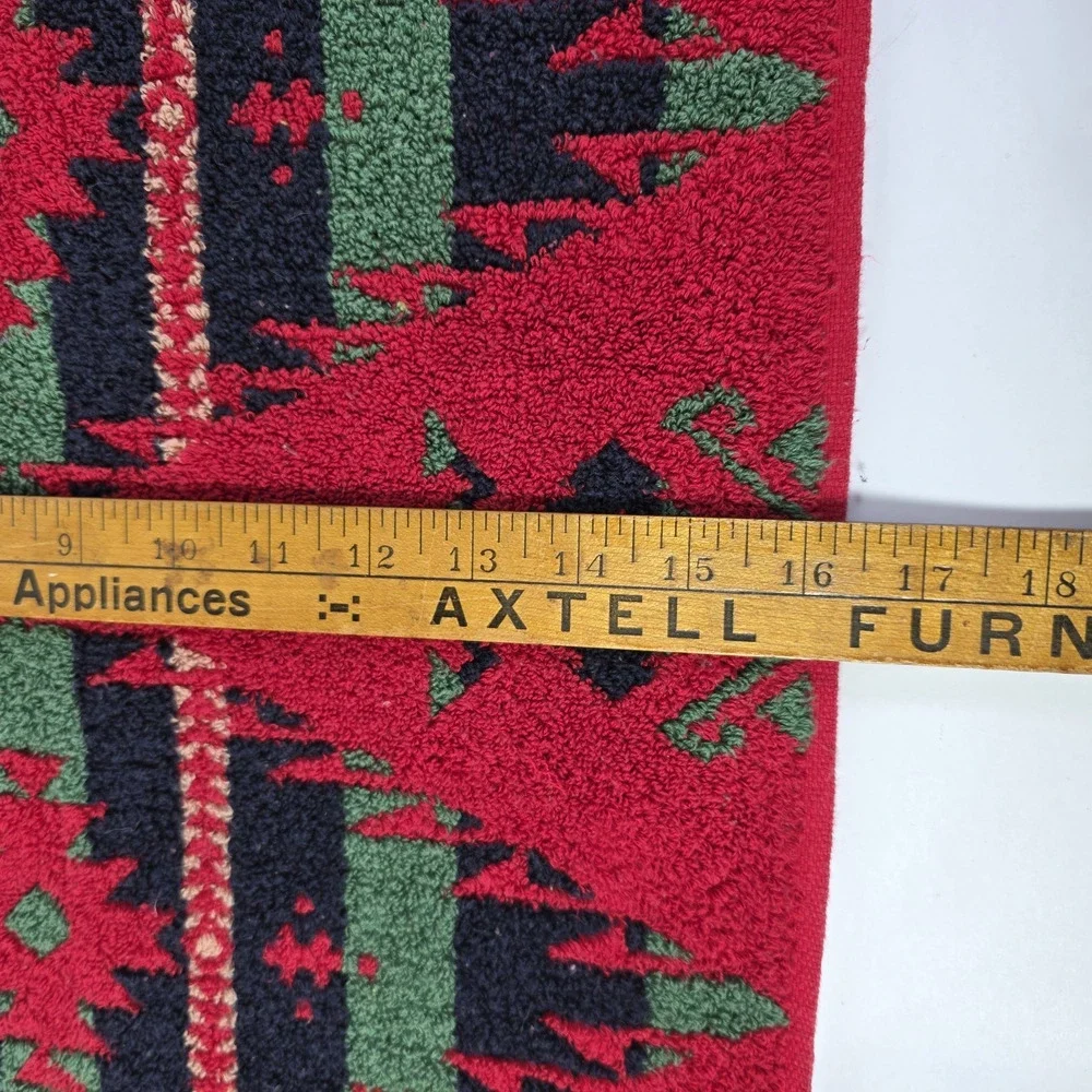 RALPH LAUREN Vintage 90s Southwest Tribal Aztec Cotton Bath/HandTowels Set 2